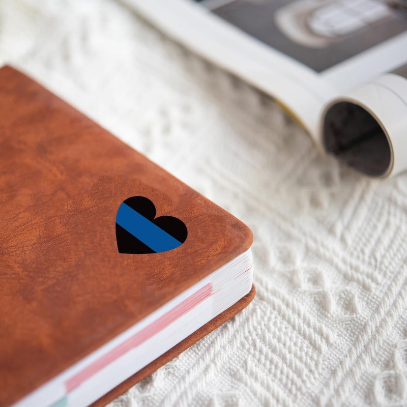 Fundraising For A Cause 250 Blue Line Heart Stickers - Police Support Stickers for Car Bumpers, Office Doors, Cell Phones and More - Image 2